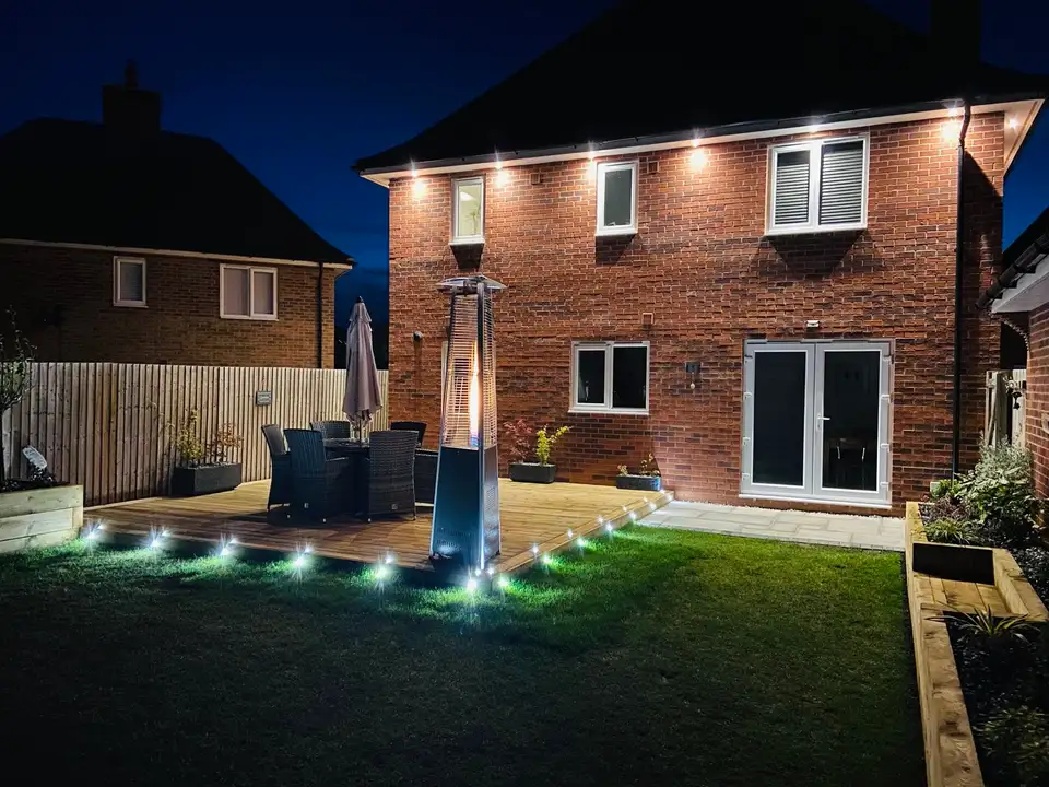 Garden lighting installation by Rushton Electrical